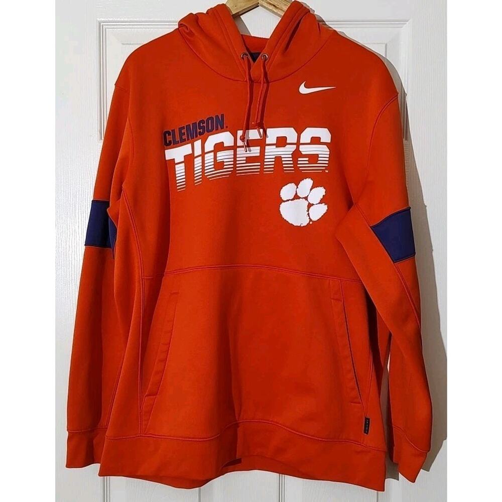 Men's Nike Clemson Tigers On-Field Hoodie Sweatshirt Long Sleeve College - XL